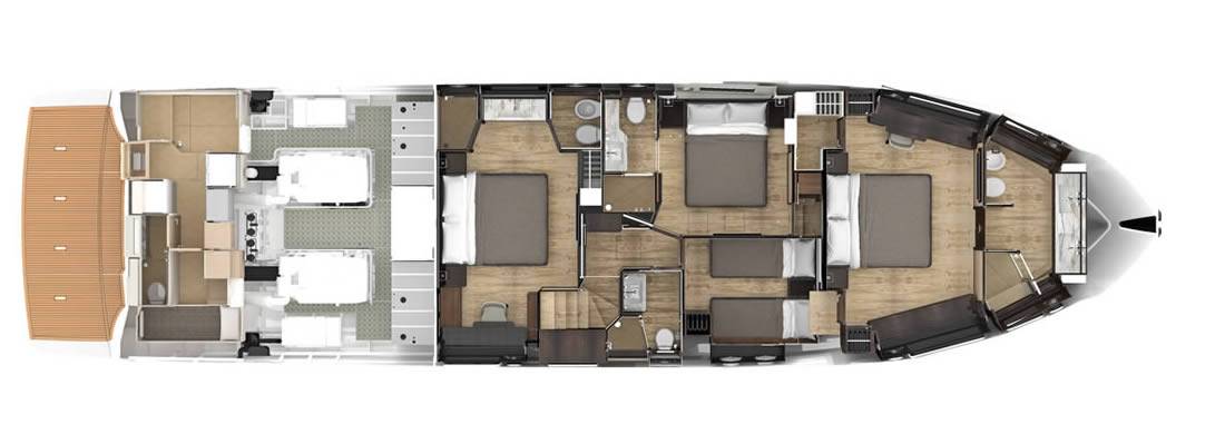 Absolute Yachts Navetta 73 layout