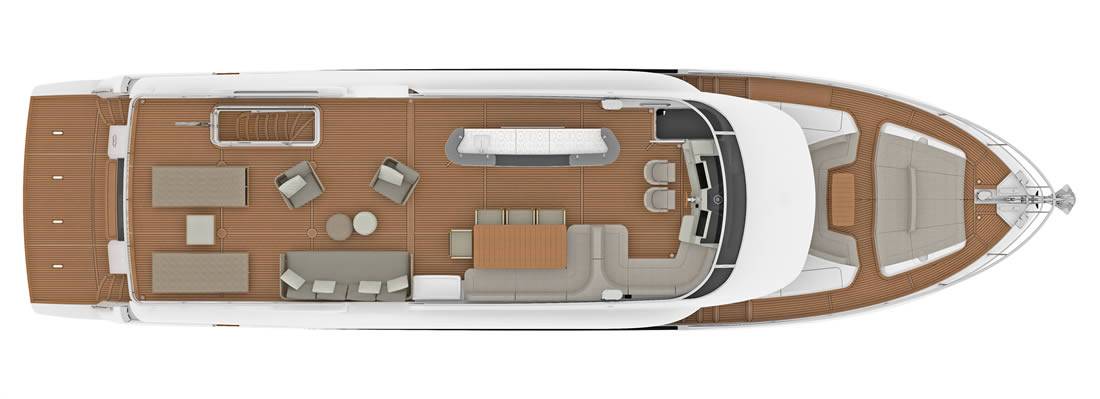 Absolute Yachts navetta 73 upper deck