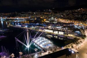 marina porto antico video by night