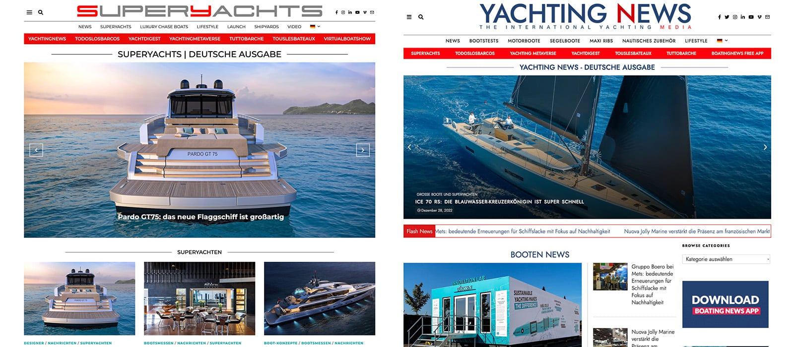 Edizione in tedesco The International Yachting Media