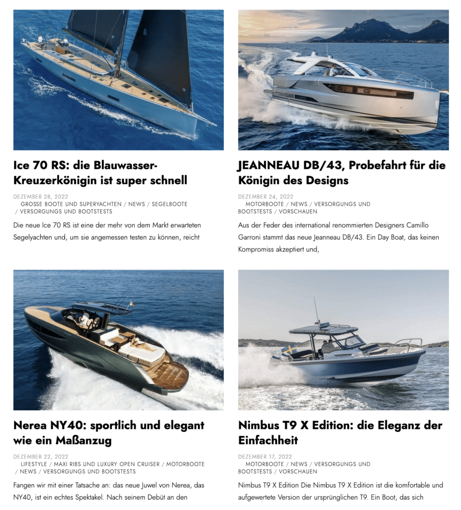 edizione in tedesco Yachting News