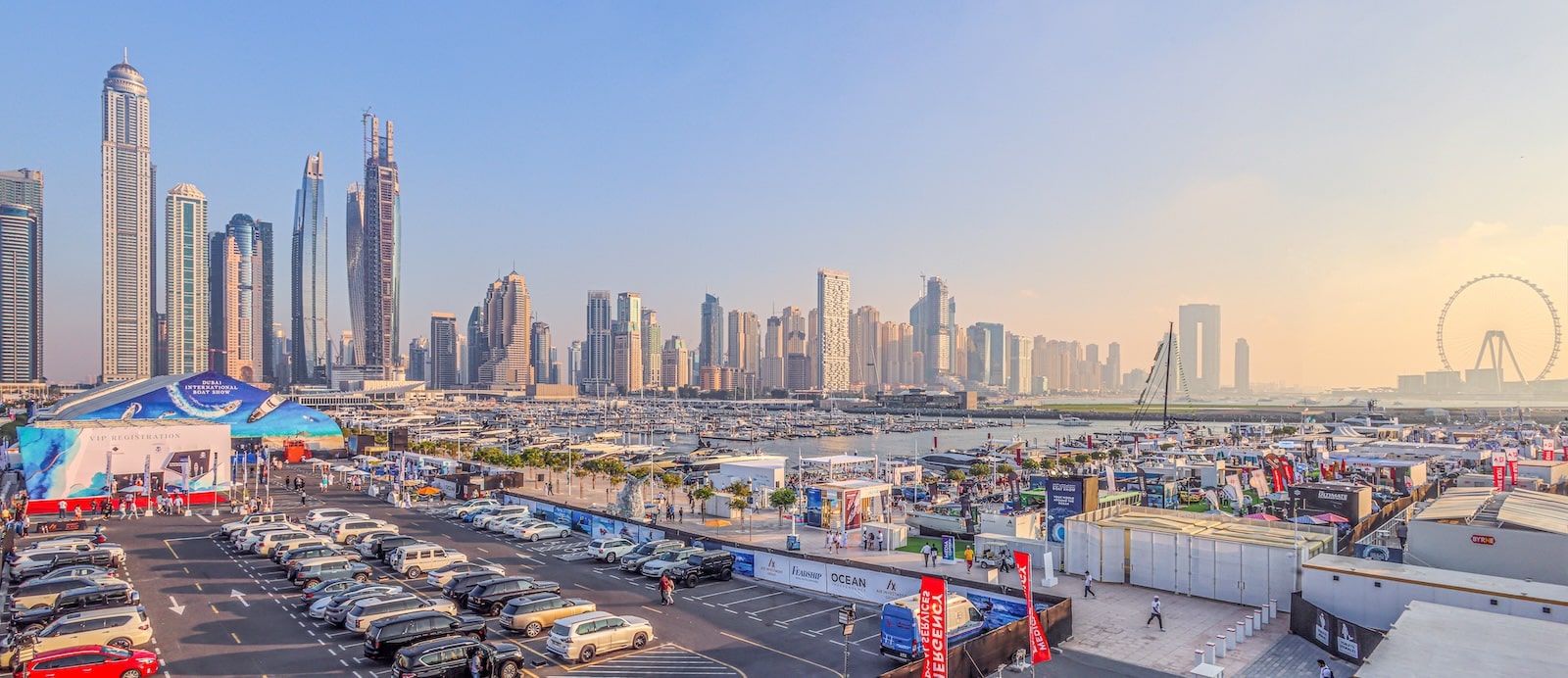DUBAI INTERNATIONAL BOAT SHOW AERIAL VIEW